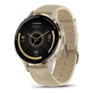 GARMIN Venu 3S French Gray Soft Gold Leather - Slika 1