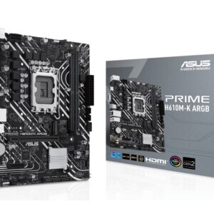 ASUS MB PRIME H610M-K ARGBLGA1700, 2xDDR5, 1x M.2, 6xUSB1x VGA, 1x HDMI, mATX - Slika 1