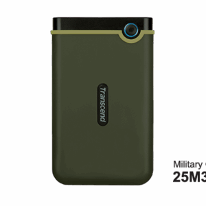 Transcend HDD 1TB StoreJet M3Portable,USB 3.1,anti-shock,Military Green - Slika 1