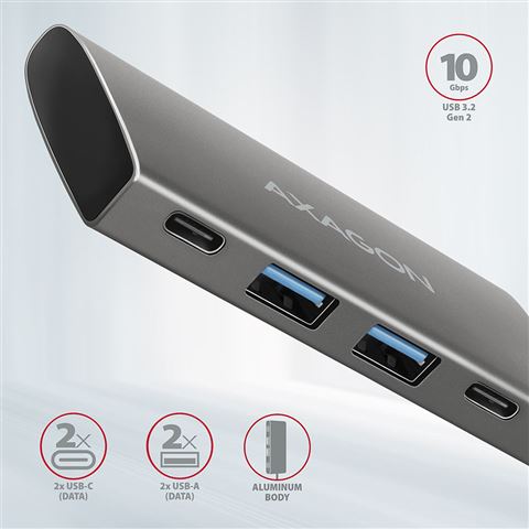 USB HUB AXAGON HMC-4G2 2xUSB3.2 Gen 2