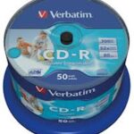 CD-R WIDE VERBATIM 50PK CB PR Wide Inkjet Pr.