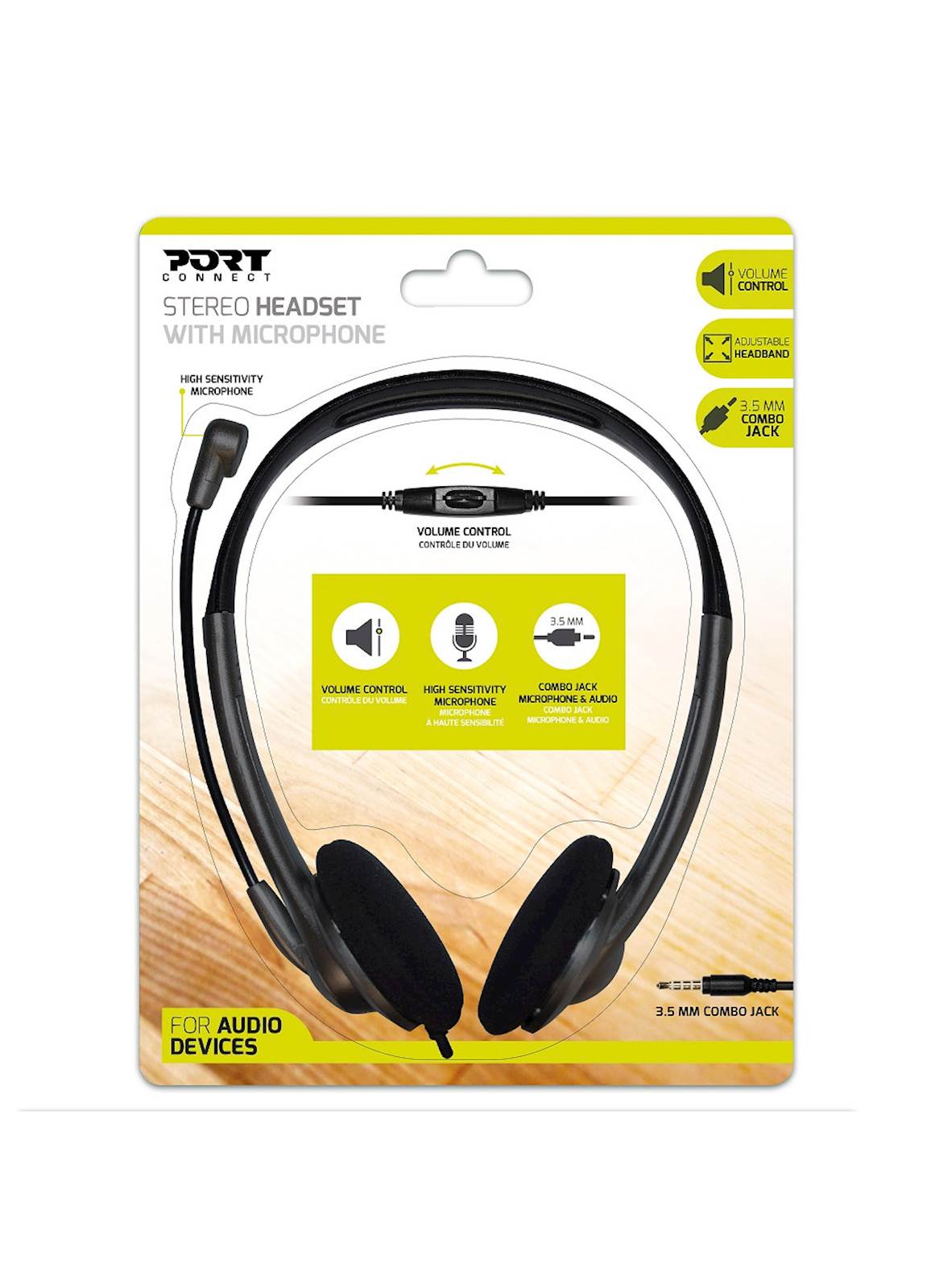 Slušalice s mikrofonom Port Stereo