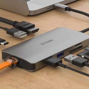 Hub Dlink 8u1 sa USB-C/HDMI/Ethernet/Card DUB-M810