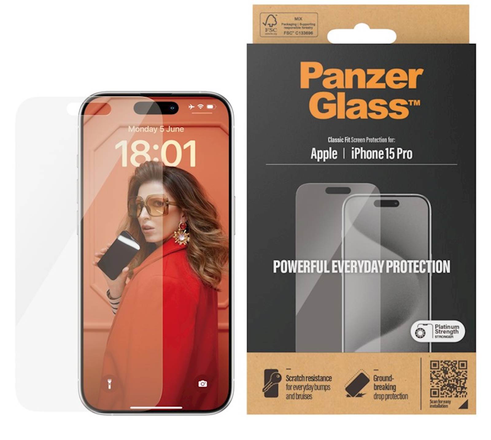 Zaštitno staklo PG iPhone 15 Pro