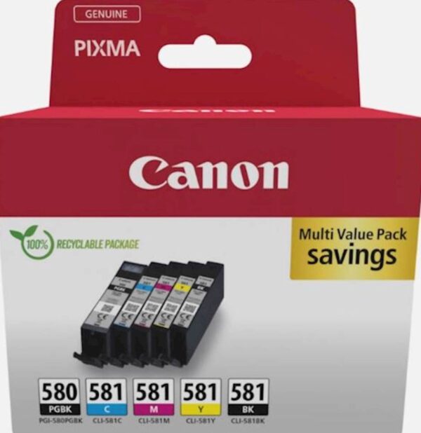 KOMPLET CANON PGI-580/CLI-581 PGBK/C/M/Y/BK MULTI KOMPLET CANON PGI-580/CLI-581 PGBK/C/M/Y/BK MULTI