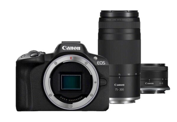 Fotoaparat CANON R50 BK+RF-S18-45+RF75-300