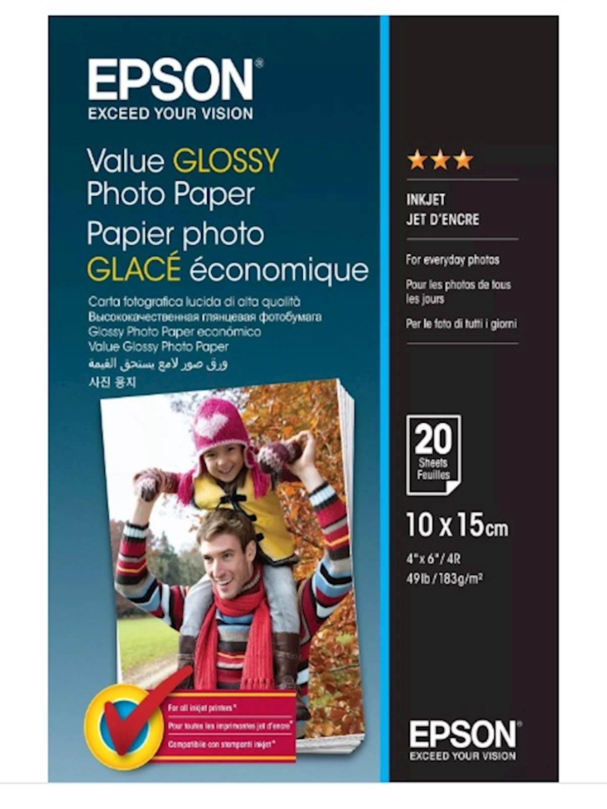 Papir EPSON Value Glossy 10x15cm 20 sheet