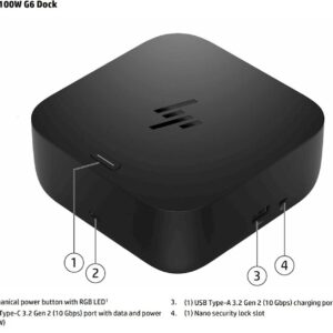 Docking HP USB-C 100W G6 (9X3V1UT)