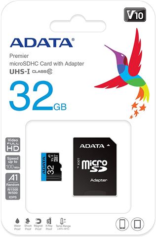 MEM SD MICRO 32GB Premier A1 + ADP AD MEM SD MICRO 32GB Premier A1 + ADP AD
