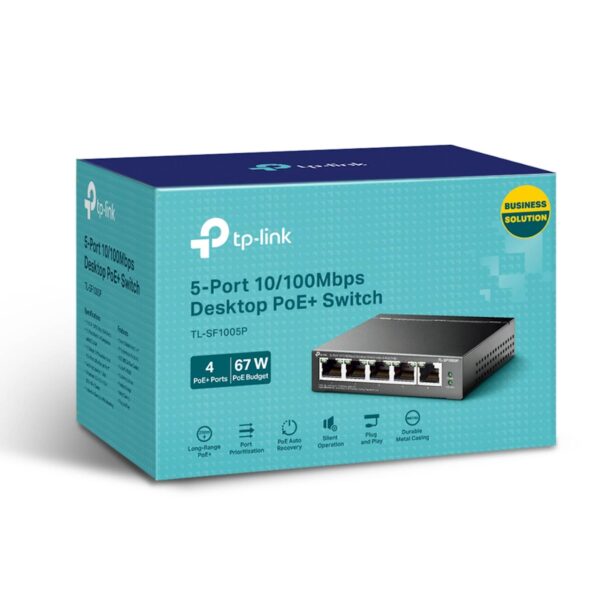 Switch TP-Link Omada 5-Port sa 4-Port PoE TL-SF1005P
