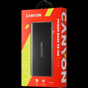 CANYON power bank PB-106 10000 mAh Crni - Slika 3