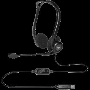 LOGITECH PC960 Corded Stereo Headset BLACK - USB - Slika 3
