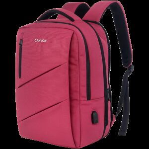 CANYON backpack BPE-5 Urban USB 15.6'' Red - Slika 2