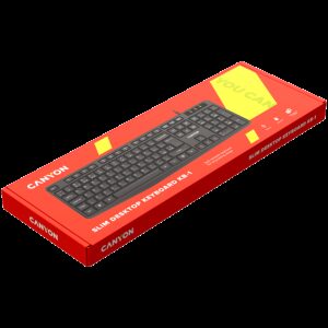 CANYON keyboard KB-1 EN/AD Wired Black - Slika 3