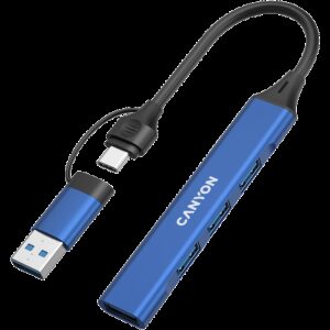 CANYON hub DS-02 4in1 USB-A/C Blue - Slika 2
