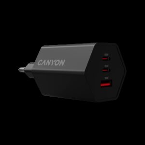 CANYON charger HEXAGON 65 GaN 65W 2xPD 1xQC EU Bla - Slika 2
