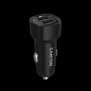 CANYON car charger OnDrive 24  24W 2xUSB-A Black - Slika 3
