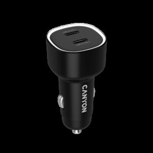 CANYON car charger OnDrive 60 PD 60W 2xUSB-C Black - Slika 3