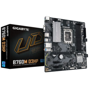 Gigabyte MB B760M D3HP LGA1700; 4xDDR5; 2xM.2,4xSATA HDMI, DP, D-Sub,LAN chip,12x USB, mATX - Slika 1