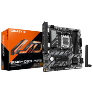 Gigabyte MB B840M DS3H WF6 AM5, 4x DDR5, 2x M.2, 4x SATA 1x HDMI, 2x DP, RAID, 6x USB, mATX - Slika 1