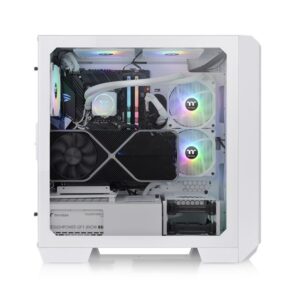 Thermaltake View 300 MX Snow Mid tower, tempered glass 2x 200mm ARGB PWM fan, 1x 120mm ARGB - Slika 3