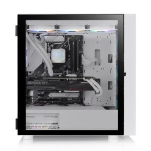 Thermaltake H570 TG ARGB Snow Mid tower, tempered glass, 3x 120mm ARGB Lite fan - Slika 3