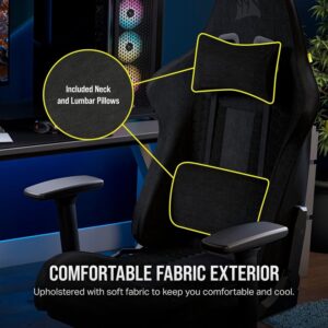 Corsair TC100 Gaming ChairRelaxed, Fabric Black/Black120kg - Slika 3