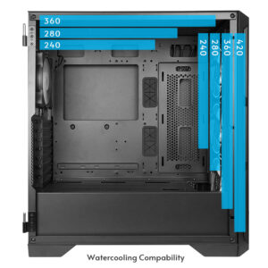 Chieftec Apex Lumo case4x140mm ARGB PWM fans, mesh400mm GPU, 175mm Cooler, 420mm Radiator - Slika 3