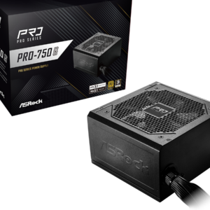 ASRock PSU 750W Gold, Pro80PLUS, 120mm fan, ATX 3.1PCIe 5.1 - Slika 1
