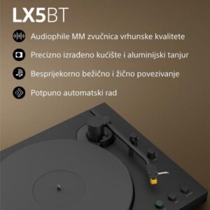 Sony Gramofon PSLX5BT;BT povezivanje; kvalitet zvuka; jednostavno koristenje; - Slika 3