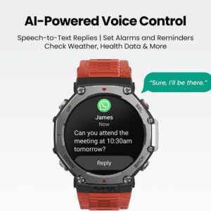 Amazfit T REX 3 Lava 1.5" AMOLED; 27 days battery life; GPS; 100 ATM vodootporan - Slika 3