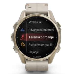 GARMIN Fenix 8 43 mm AMOLED Sapphire Soft Gold Stainless Steel/Fog Gray - Slika 3