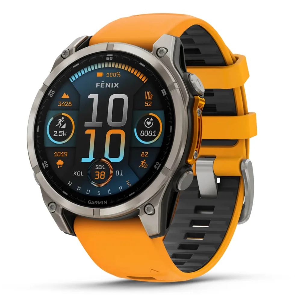 GARMIN Fenix 8 47 mm AMOLED Sapphire Titanium Spark Orange/Graphite