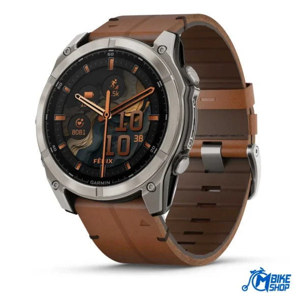 GARMIN Fenix 8 51mm AMOLED Sapphire Bare Titanium Black/Chestnut GARMIN Fenix 8 51mm AMOLED Sapphire Bare Titanium Black/Chestnut