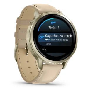 GARMIN Venu 4 41mm Beige/Lunar Gold Leather - Slika 3