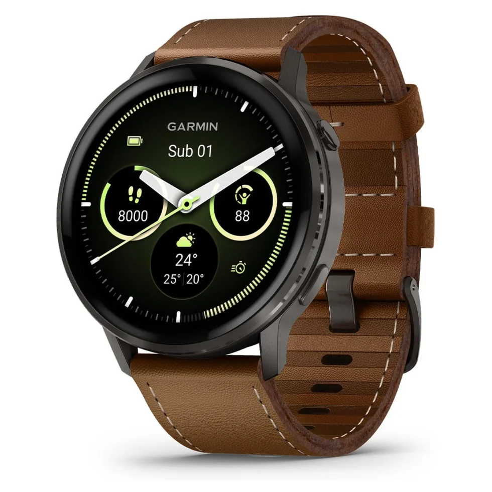 GARMIN Venu 4 45mm Black Slate Leather