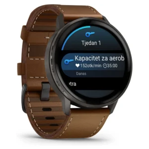 GARMIN Venu 4 45mm Black Slate Leather - Slika 3