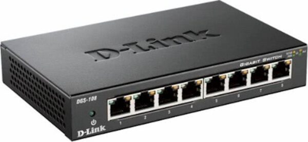 Switch DLINK 8-Port Gigabit Unmanaged Metalni DGS-108/E Switch DLINK 8-Port Gigabit Unmanaged Metalni DGS-108/E