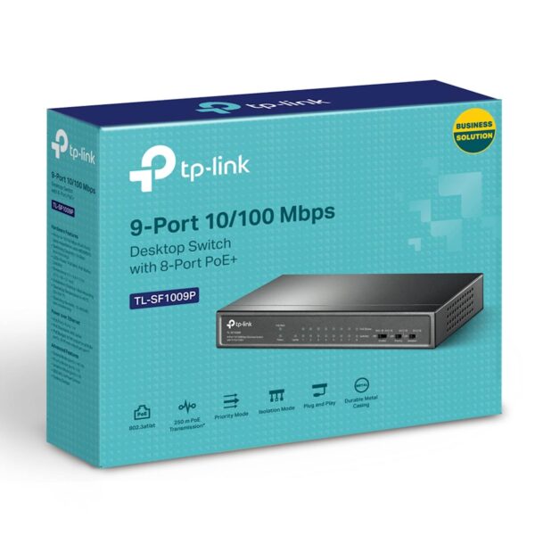 Switch TP-Link Omada 9-Port 10/100Mbps sa 8-Port PoE TL-SF1009P Switch TP-Link Omada 9-Port 10/100Mbps sa 8-Port PoE TL-SF1009P