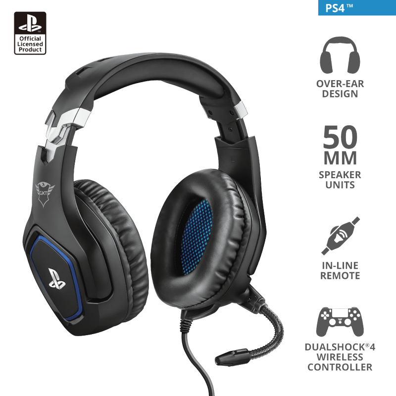 Trust GXT488 PS4 slušalicežičane crne Forze