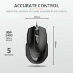Trust Voca Comfortable miš žičani