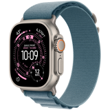 Apple Watch Ultra 3 Cellular 49mm Natural Titanium Case with Light Blue Alpine Loop - Large