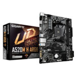 Gigabyte MB A520M H ARGB AM4; 2xDDR4; 5100MHz/64GB M.2; 4xSATA; 6xUSB; 1xDP