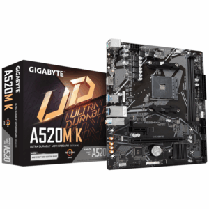 Gigabyte MB [A520M K V2 G10]AM4; 2xDDR4;M.2; 4xSATA; 6xUSBVGA