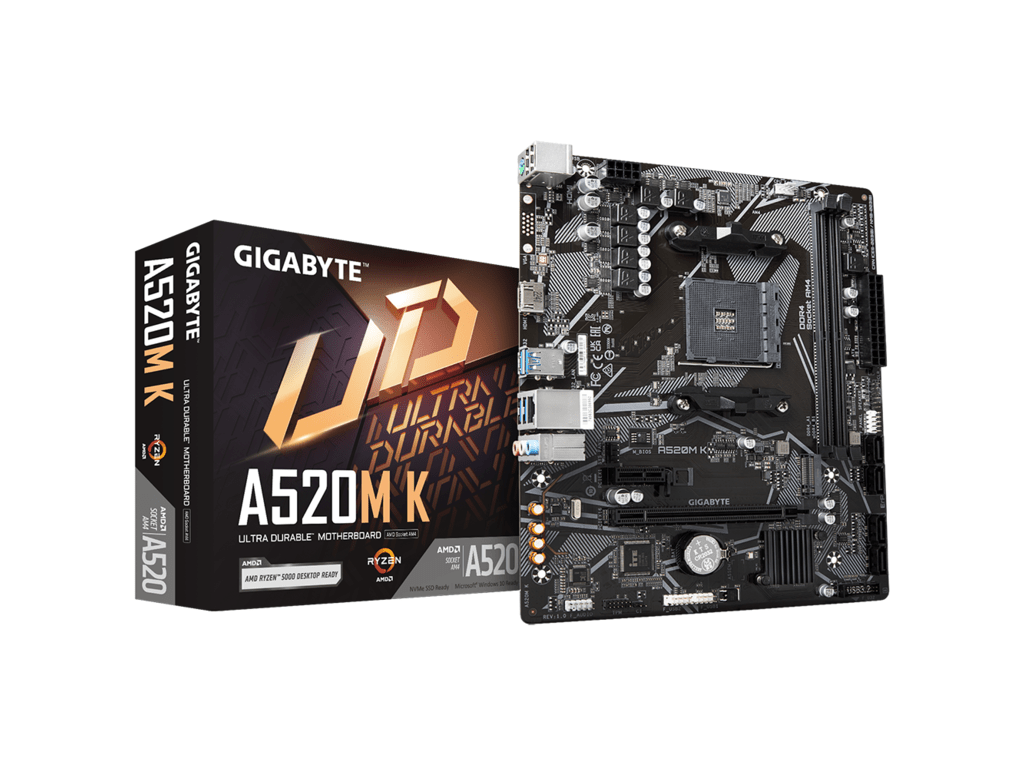 Gigabyte MB [A520M K V2 G10]AM4; 2xDDR4;M.2; 4xSATA; 6xUSBVGA