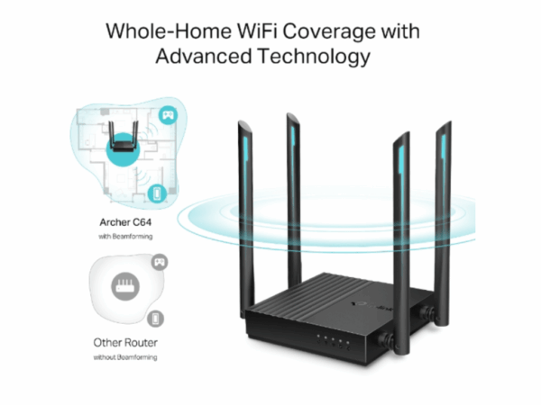 TP-Link ARCHER C64/AC1200Wireless MU-MIMO WiFi Router TP-Link ARCHER C64/AC1200Wireless MU-MIMO WiFi Router