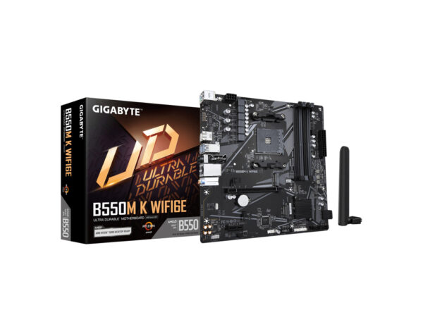 Gigabyte MB B550M K WIFI6E AM4; 4xDDR4; 2xM.2; 4xSATA; 8xusB; DP; HDMI; PS2; mATX Gigabyte MB B550M K WIFI6E AM4; 4xDDR4; 2xM.2; 4xSATA; 8xusB; DP; HDMI; PS2; mATX