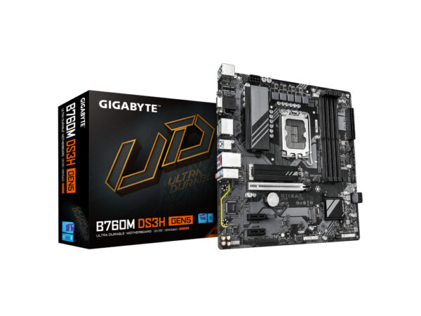 Gigabyte MB B760M DS3H GEN5 LGA1700; 4xDDR5; 2xM.2 Gigabyte MB B760M DS3H GEN5 LGA1700; 4xDDR5; 2xM.2