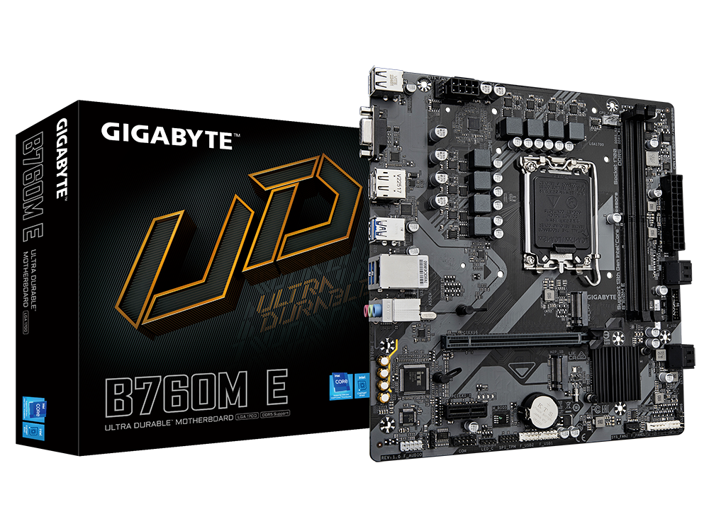 Gigabyte MB B760M ELGA1700; 2xDDR5; 2xM.2