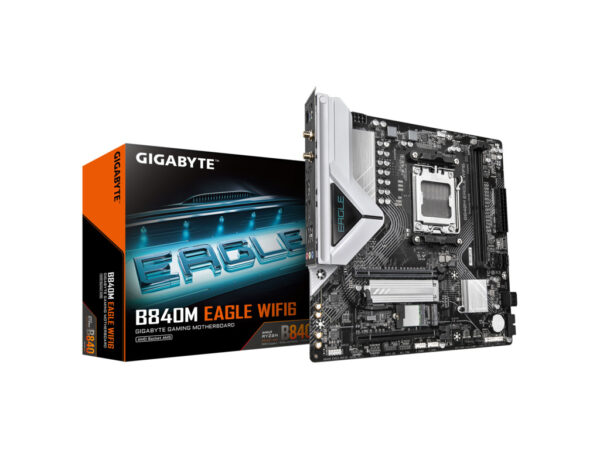 Gigabyte MB B840M EAGLE WIFI6 AM5; 2xDDR5; 2xM.2; 4xSATA 7xUSB; HDMI